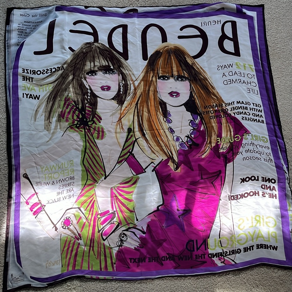RARE Henri Bendel large scarf/wrap - Picture 4 of 4